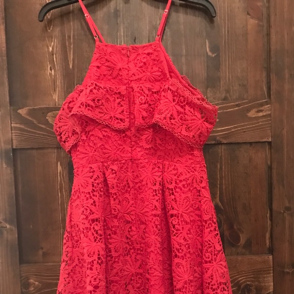 🆕 J.O.A. Pink/Coral Lace Cocktail Dress - Wedding - Picture 7 of 8